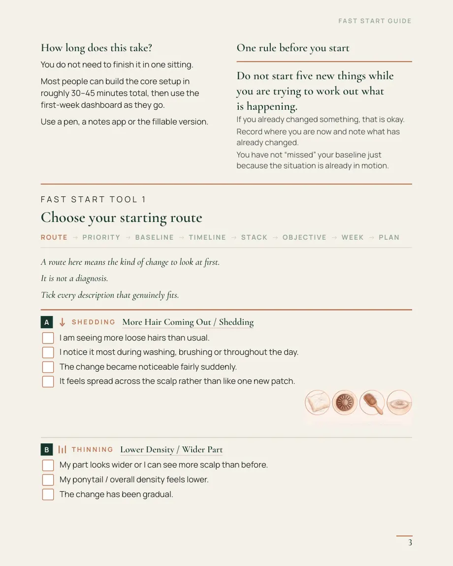 FAST START — page 3 — Tool 1 — Route