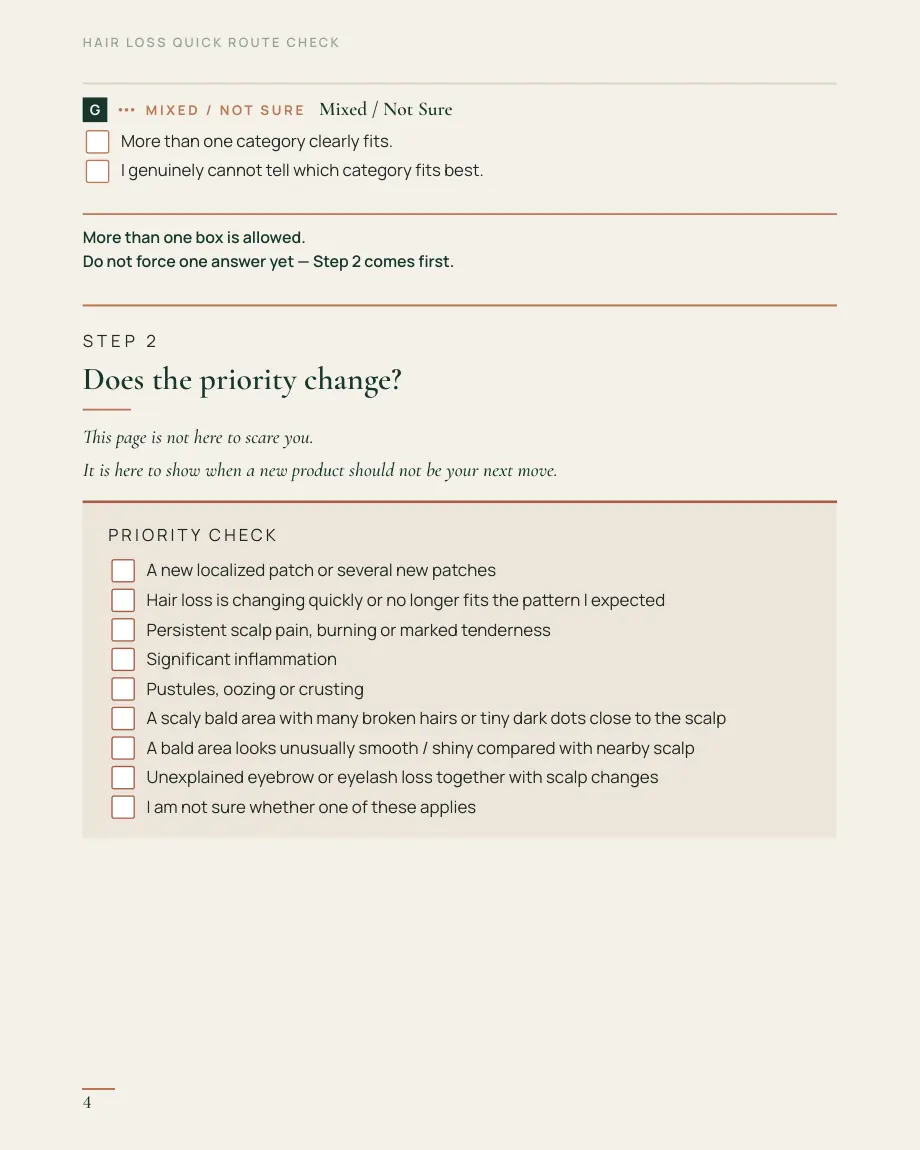 Quick Route Check, page 4 — Step 2 — Does the priority change?