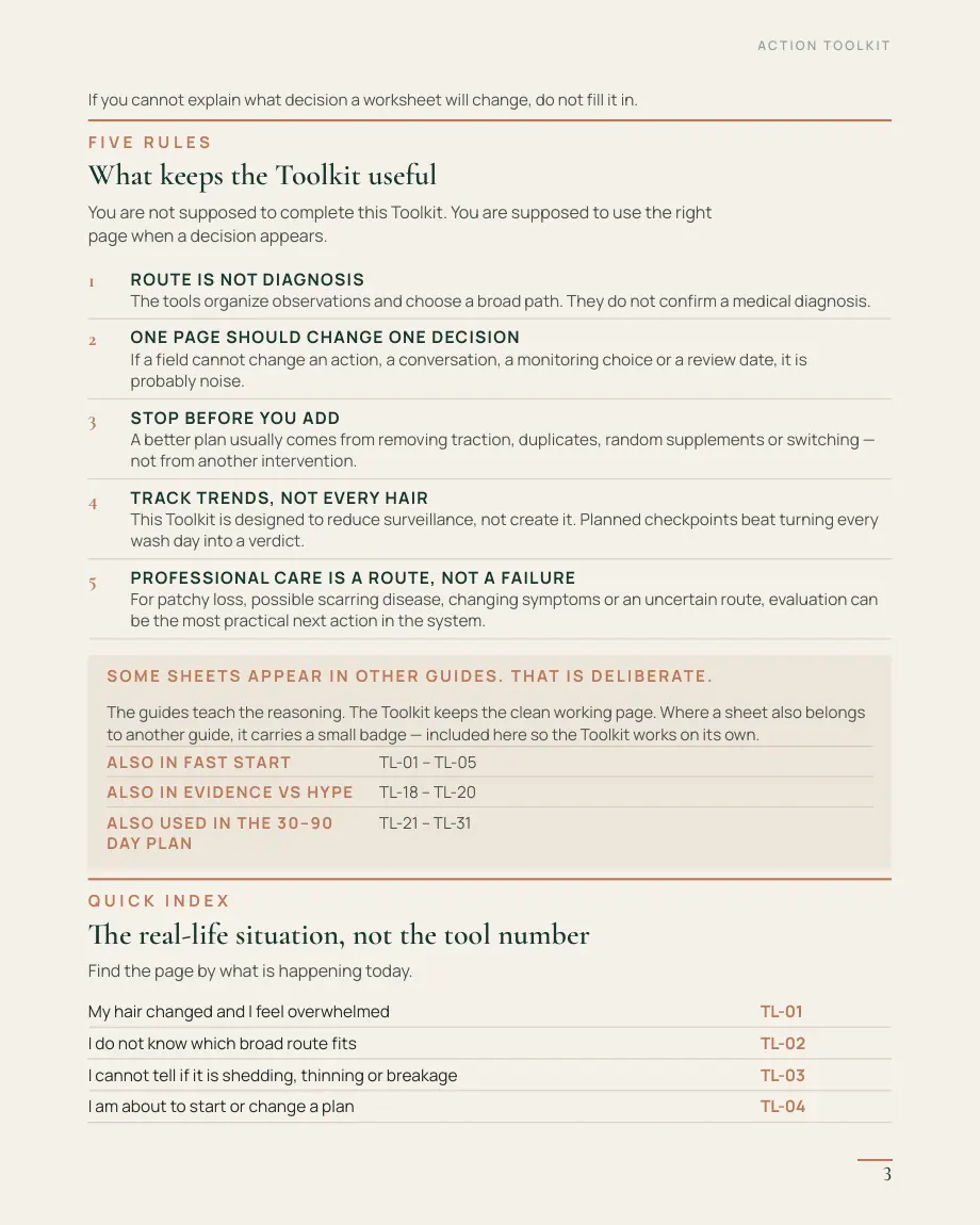TOOLKIT — page 3 — Quick index